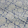 Silk Jacquard - Jewels - Round Diamonds on Blue