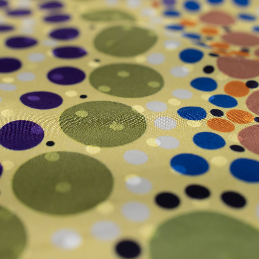 Silk Jacquard - Geometric - Multicoloured Patterned Dots