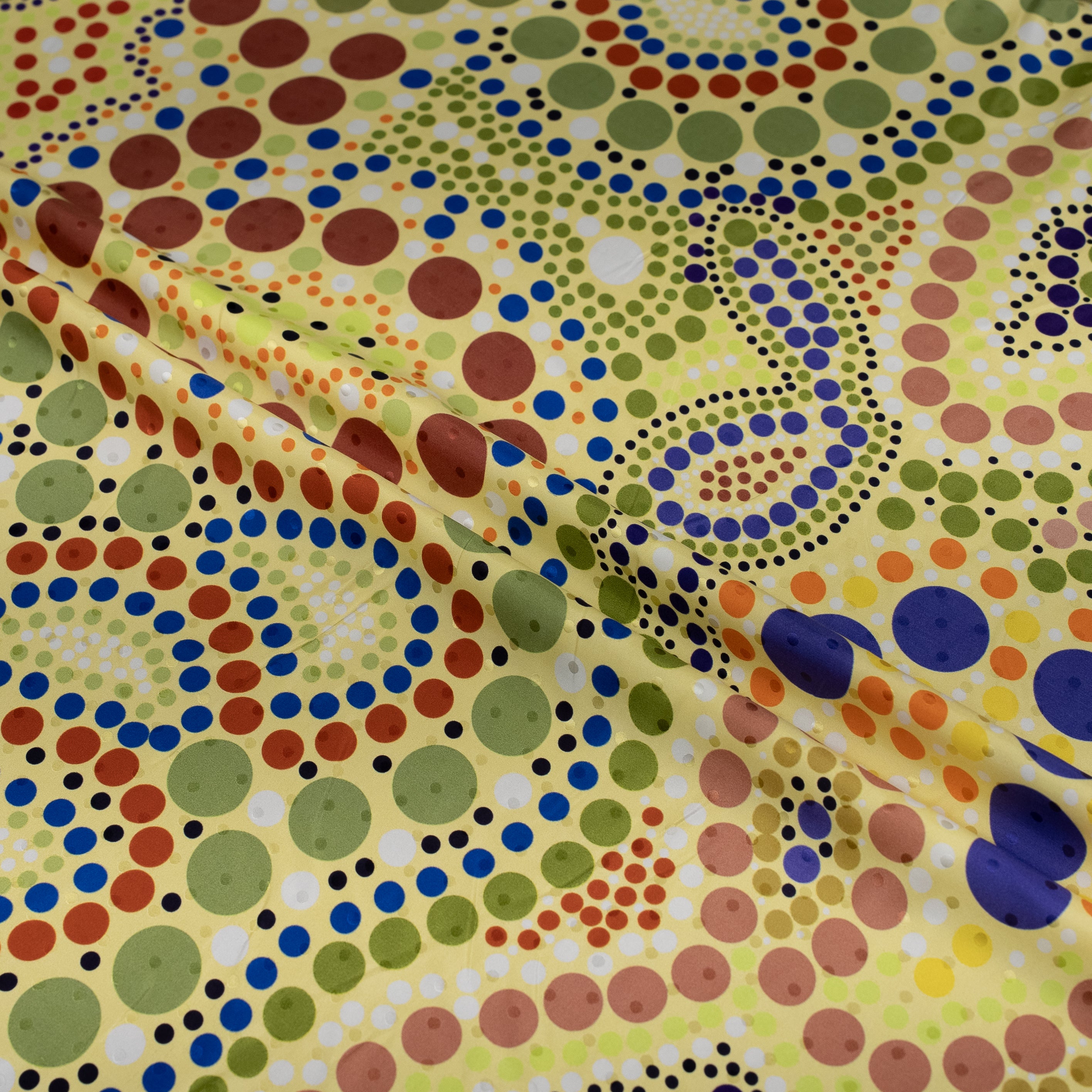 Silk Jacquard - Geometric - Multicoloured Patterned Dots