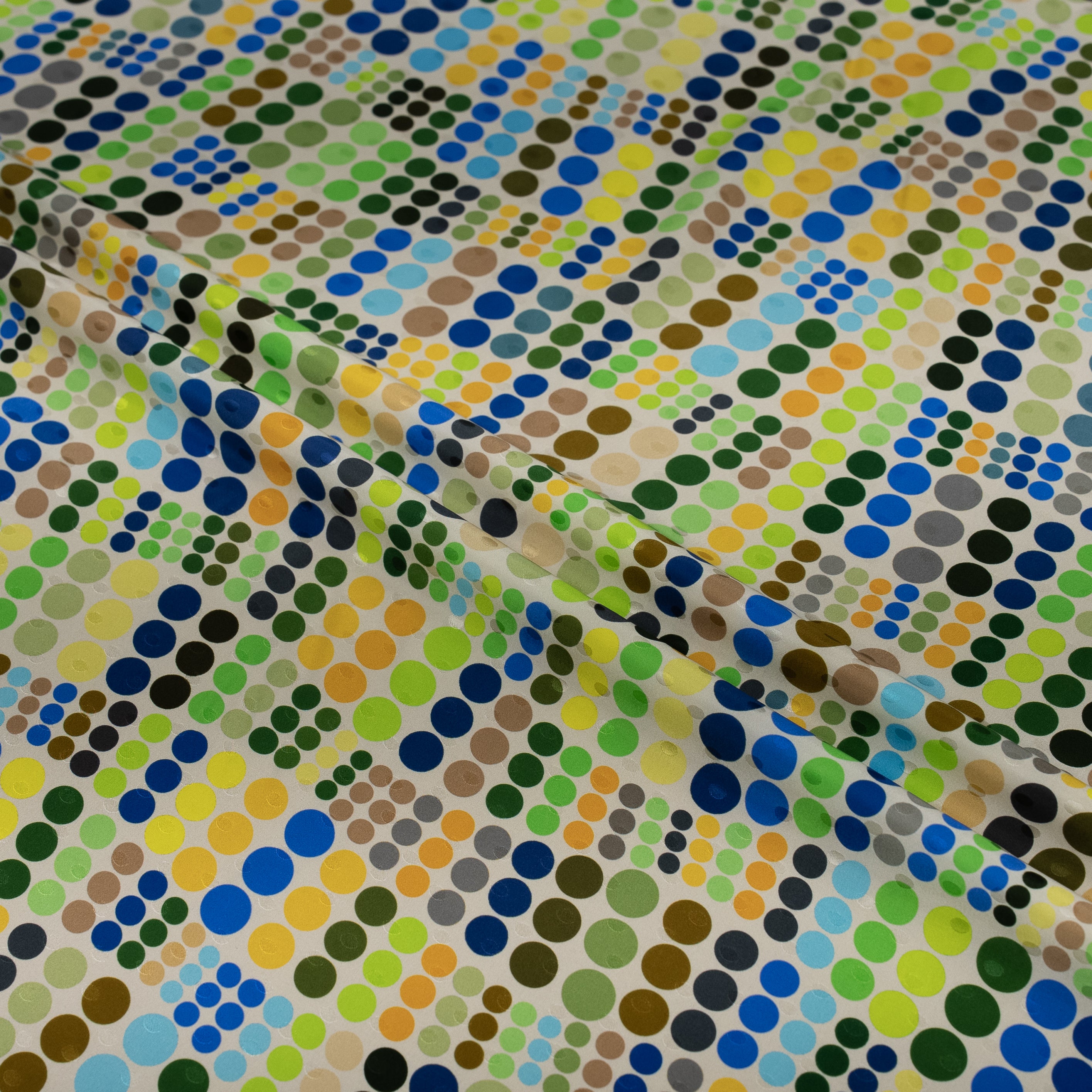 Silk Jacquard - Geometric - Multicoloured Dots #1
