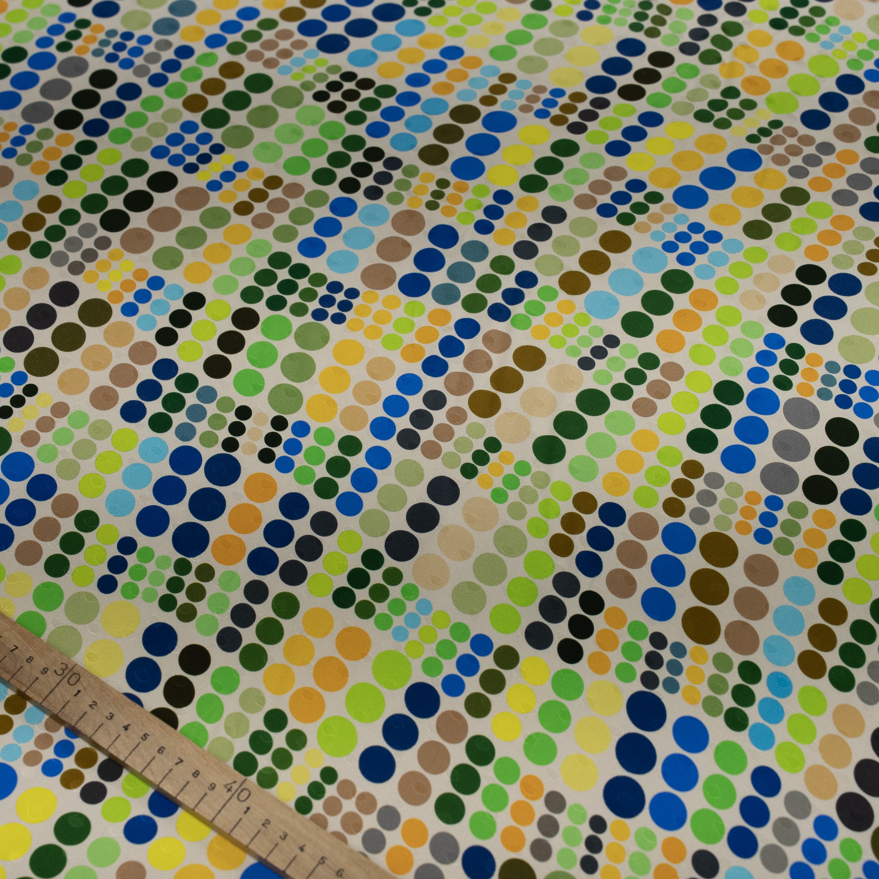 Silk Jacquard - Geometric - Multicoloured Dots #1