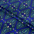 Silk Jacquard - Geometric - Blue & Turquoise