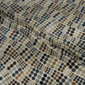 Patterned fabric with circular shapes in various colors