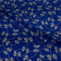 Blue fabric with silver jewel pattern