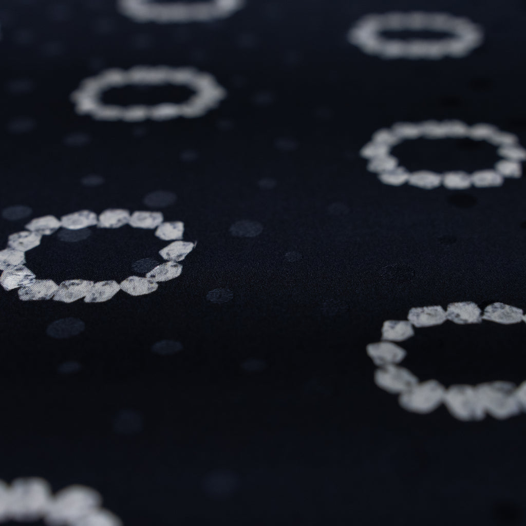Silk Jacquard - Jewels - Diamond Rings on Black