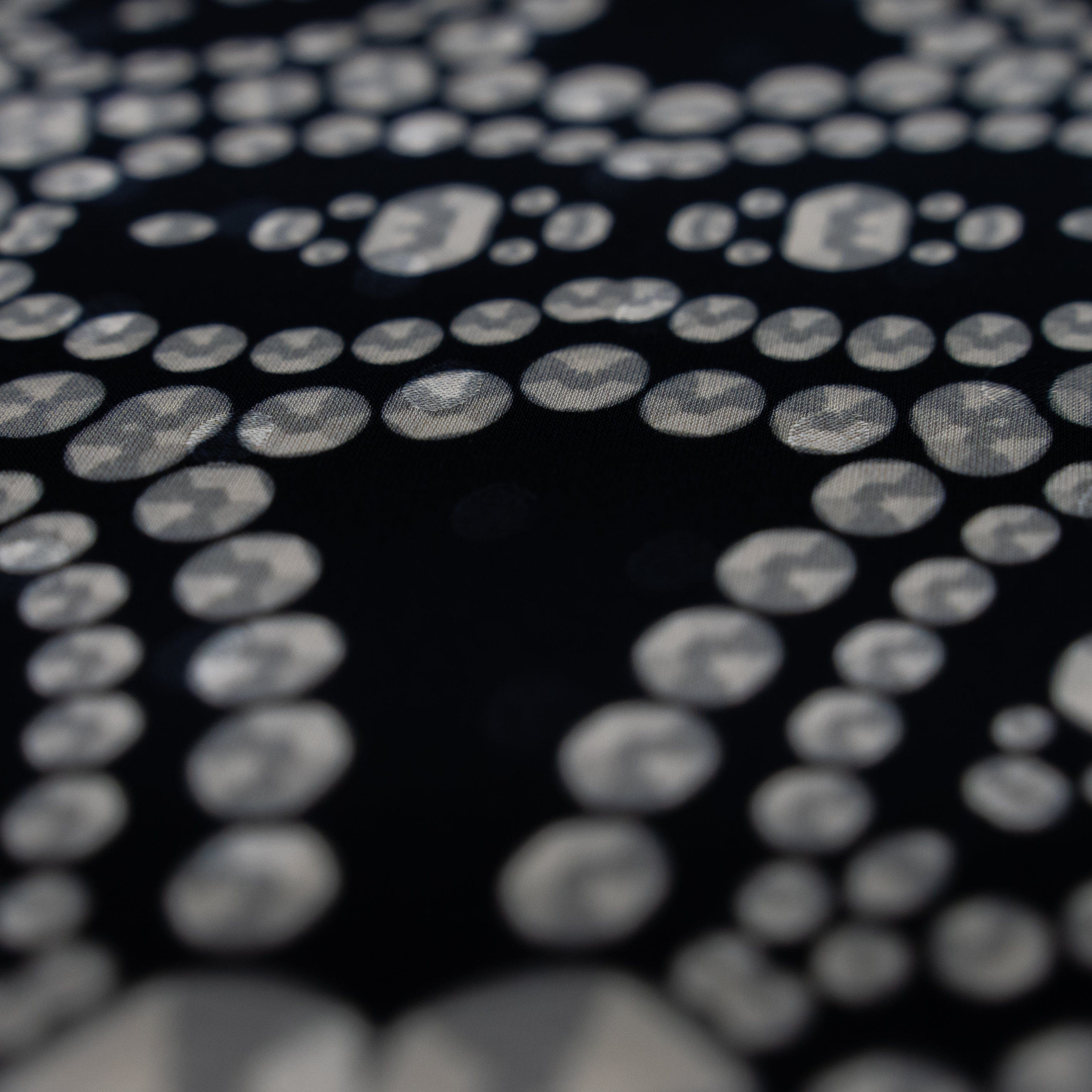 Silk Jacquard - Jewels - Geometric Diamonds on Black