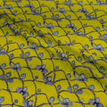 Silk Jacquard - Jewels - Crown pieces on Yellow