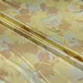 Silk Jacquard - Floral - Yellow with Gold Foil Finish