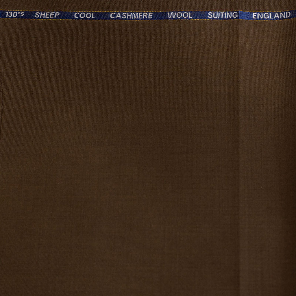 AL ANAKA English Cashmere-Feel Wool suiting — Chocolate Brown