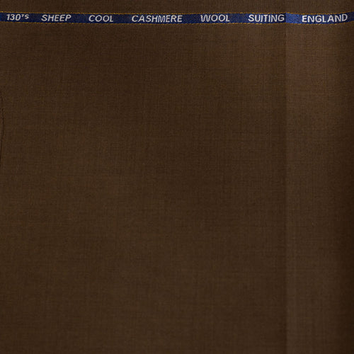 AL ANAKA English Cashmere-Feel Wool suiting — Chocolate Brown