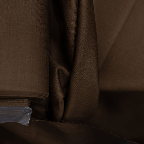 AL ANAKA English Cashmere-Feel Wool suiting — Chocolate Brown