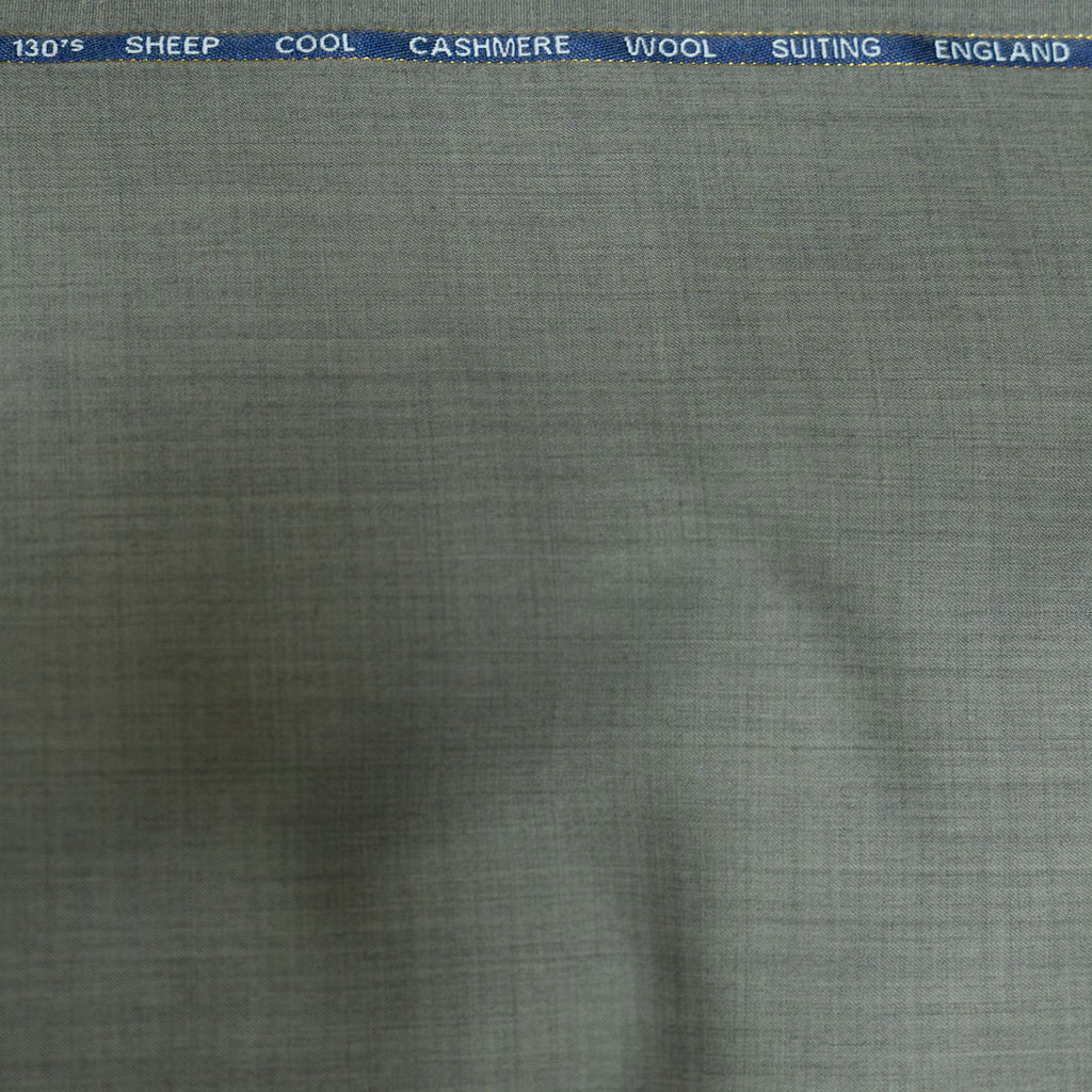 AL ANAKA English Cashmere-Feel Wool suiting — Sage Green