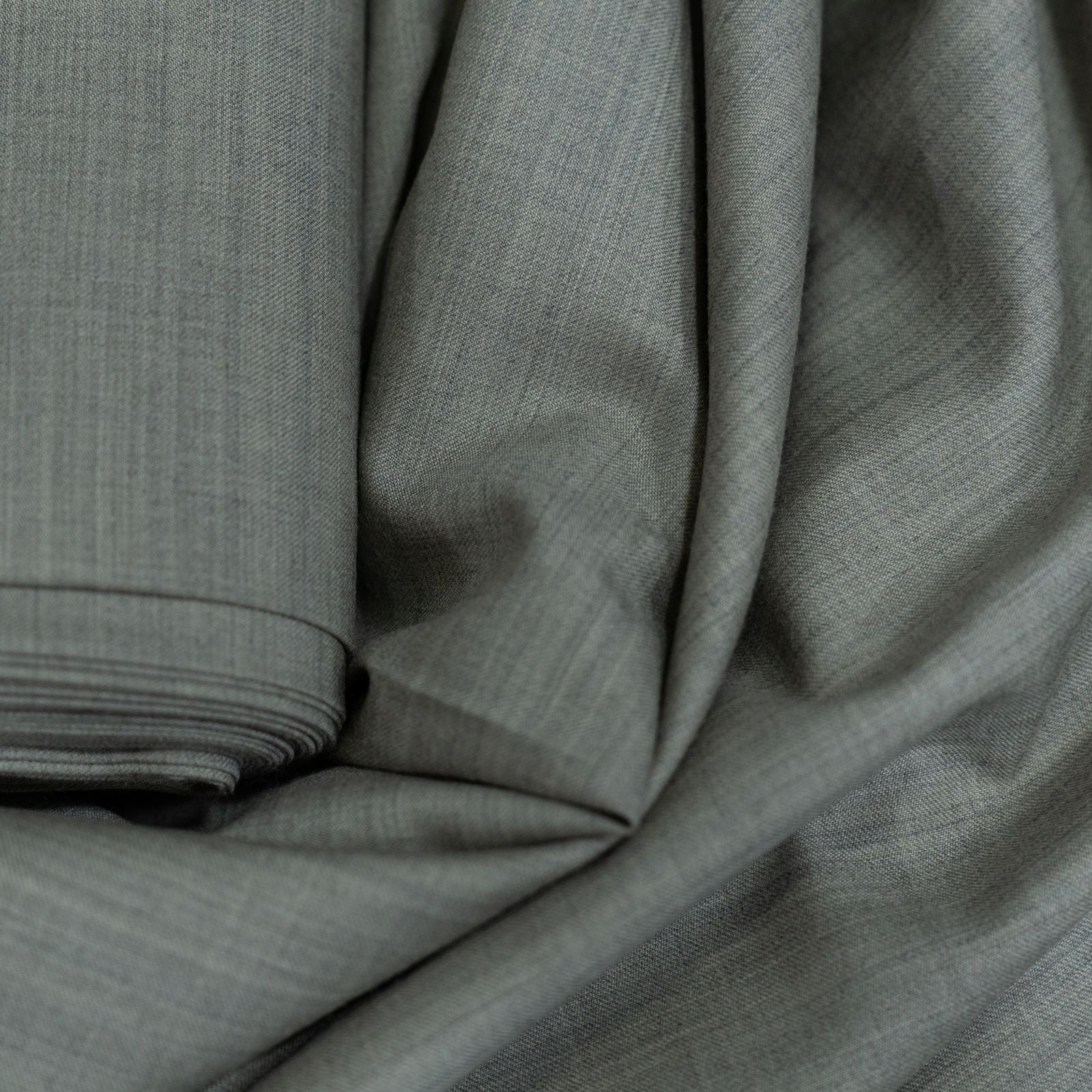 AL ANAKA English Cashmere-Feel Wool suiting — Sage Green