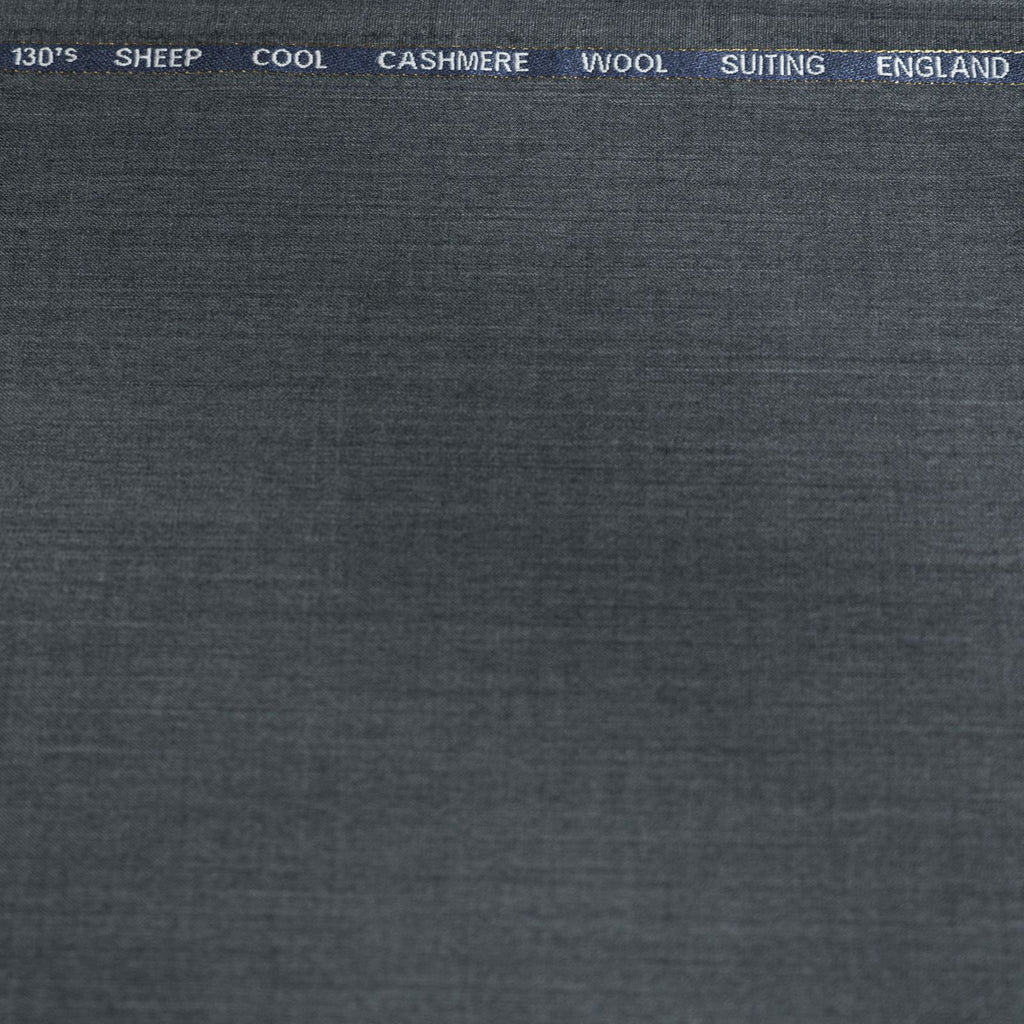 AL ANAKA English Cashmere-Feel Wool suiting — Slate Blue