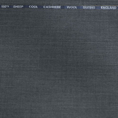 AL ANAKA English Cashmere-Feel Wool suiting — Slate Blue