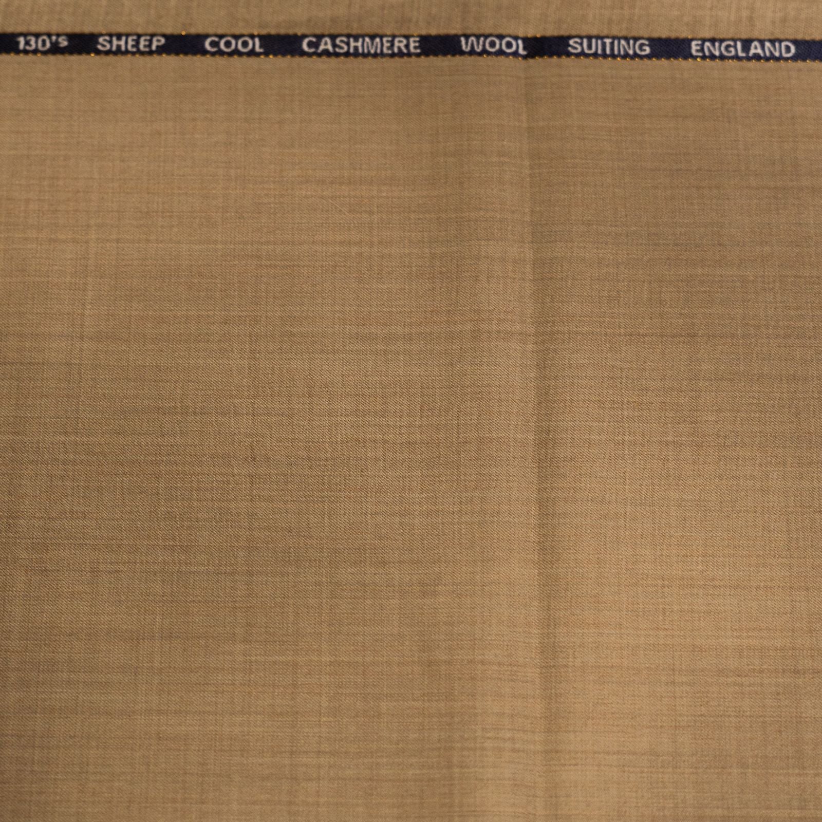 AL ANAKA English Cashmere-Feel Wool suiting — Caramel