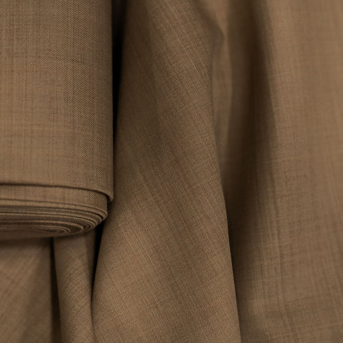 AL ANAKA English Cashmere-Feel Wool suiting — Caramel