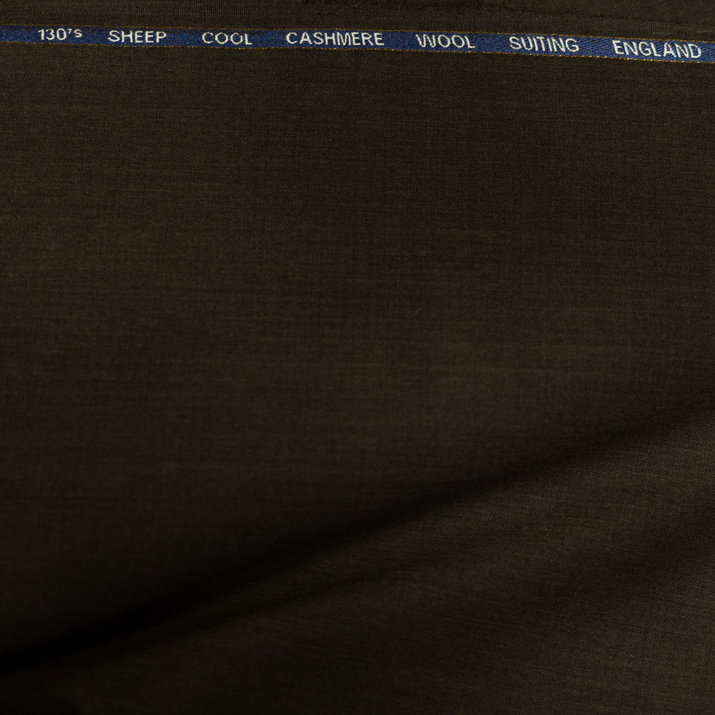 AL ANAKA English Cashmere-Feel Wool suiting — Espresso