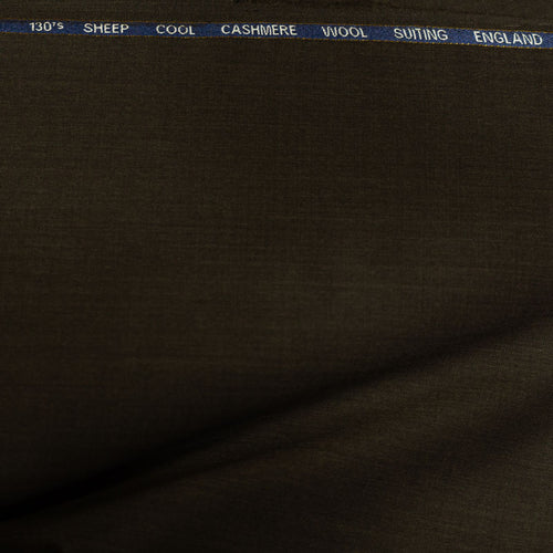 AL ANAKA English Cashmere-Feel Wool suiting — Espresso