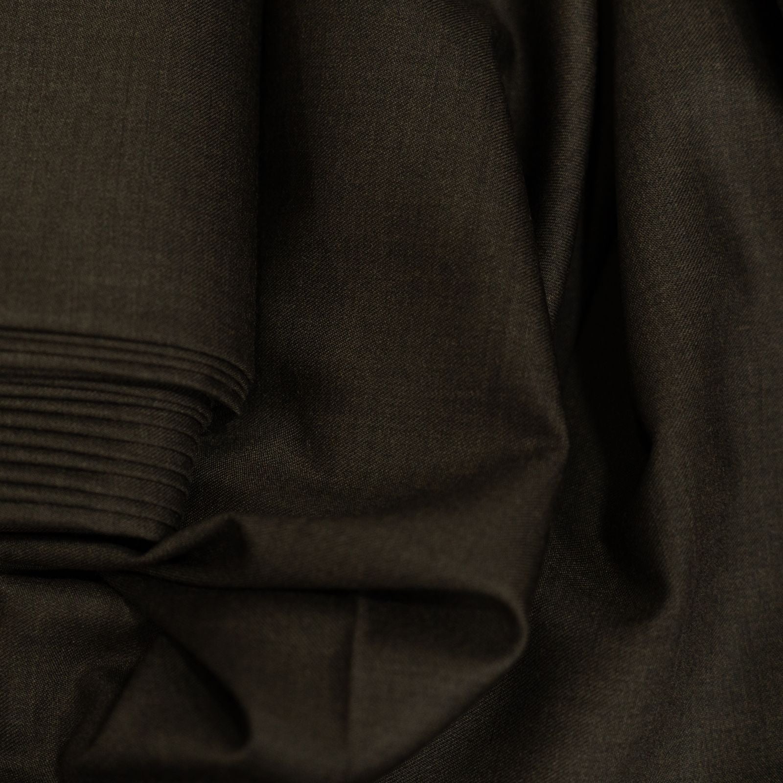 AL ANAKA English Cashmere-Feel Wool suiting — Espresso