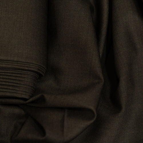 AL ANAKA English Cashmere-Feel Wool suiting — Espresso