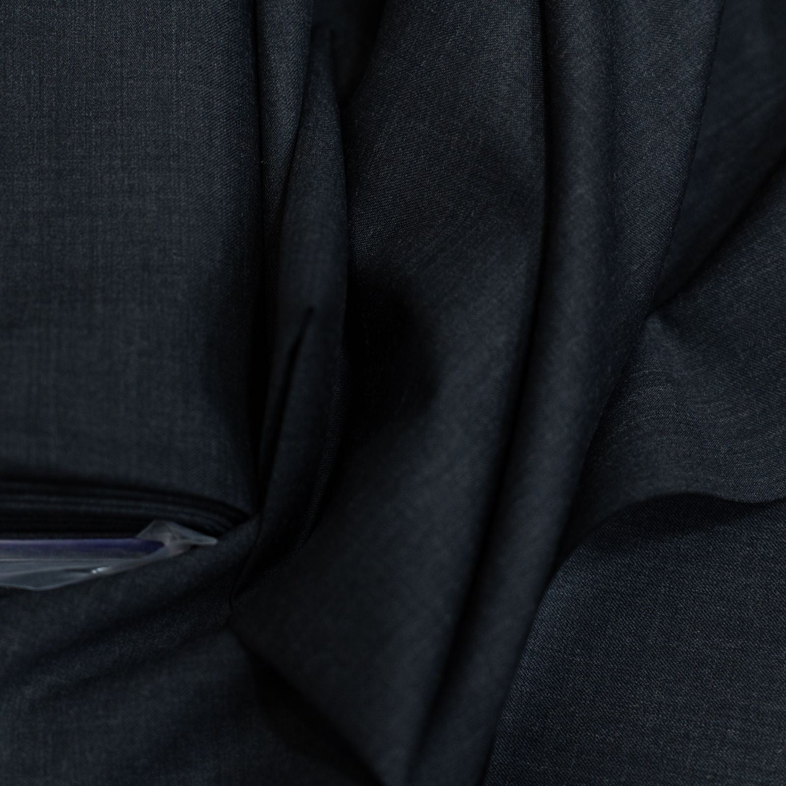 AL ANAKA English Cashmere-Feel Wool suiting — Midnight Black