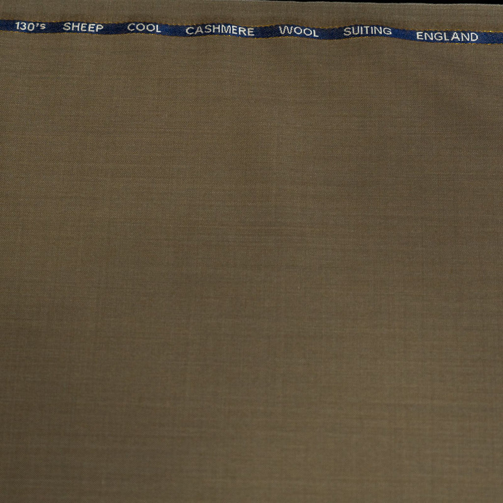 AL ANAKA English Cashmere-Feel Wool suiting — Khaki