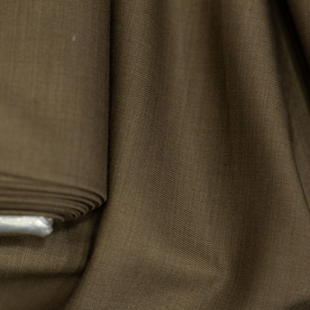 AL ANAKA English Cashmere-Feel Wool suiting — Khaki