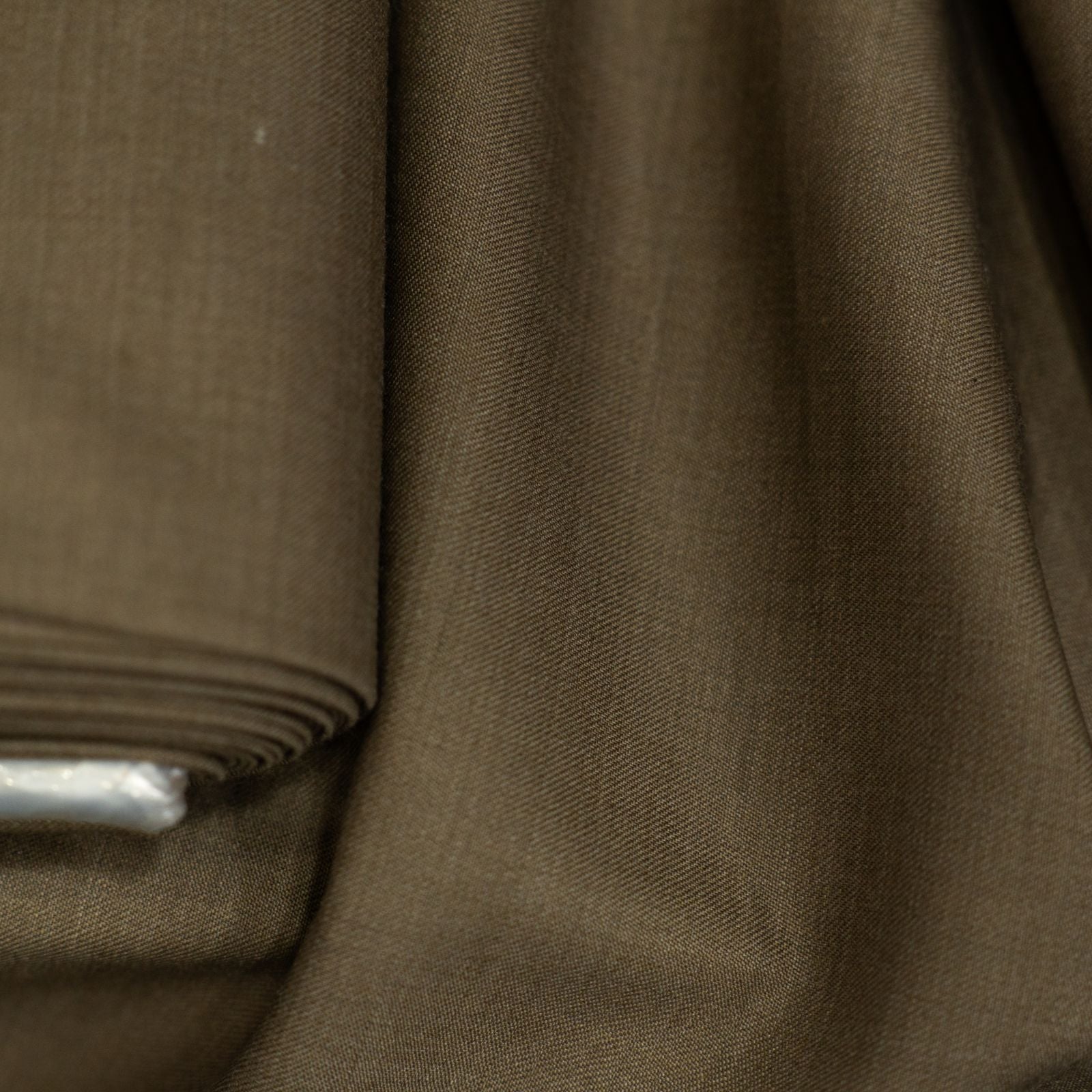 AL ANAKA English Cashmere-Feel Wool suiting — Khaki