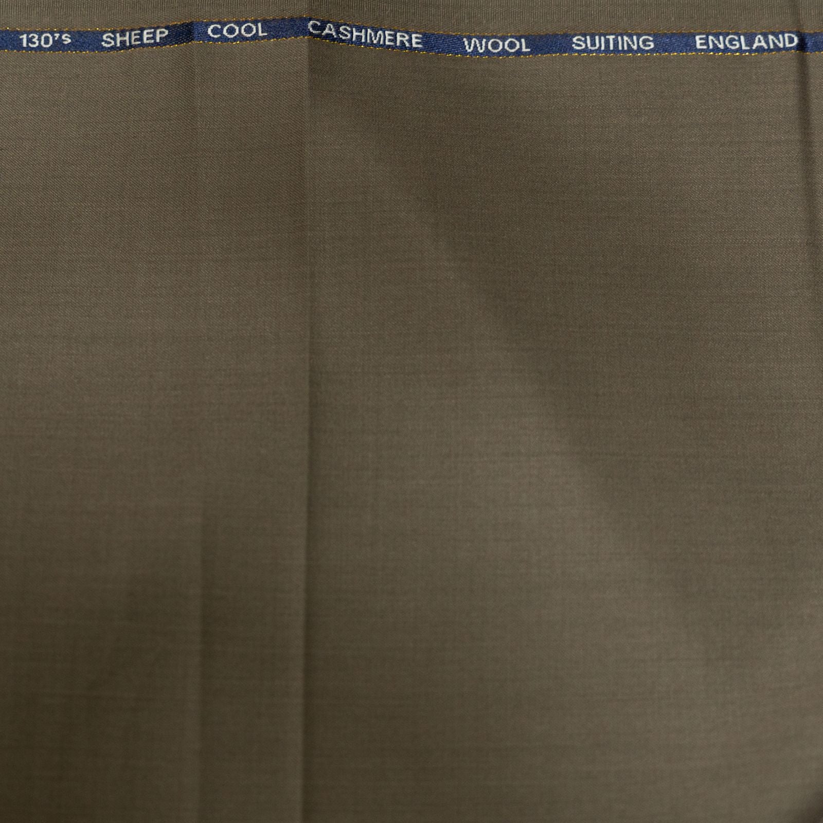 AL ANAKA English Cashmere-Feel Wool suiting — Olive Brown