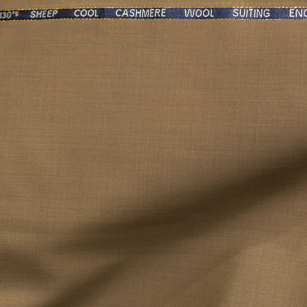 AL ANAKA English Cashmere-Feel Wool suiting — Wheat