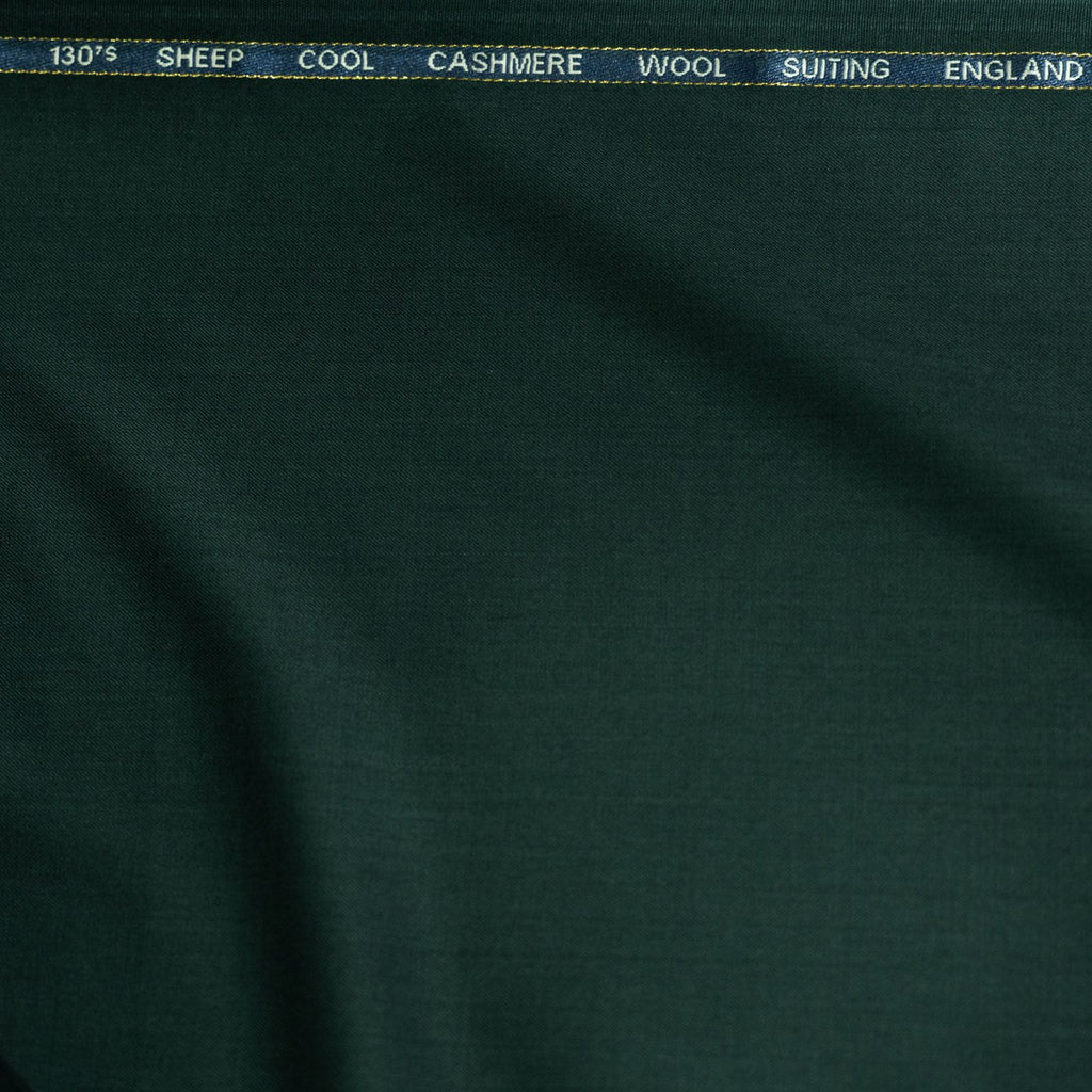 AL ANAKA English Cashmere-Feel Wool suiting — Racing Green