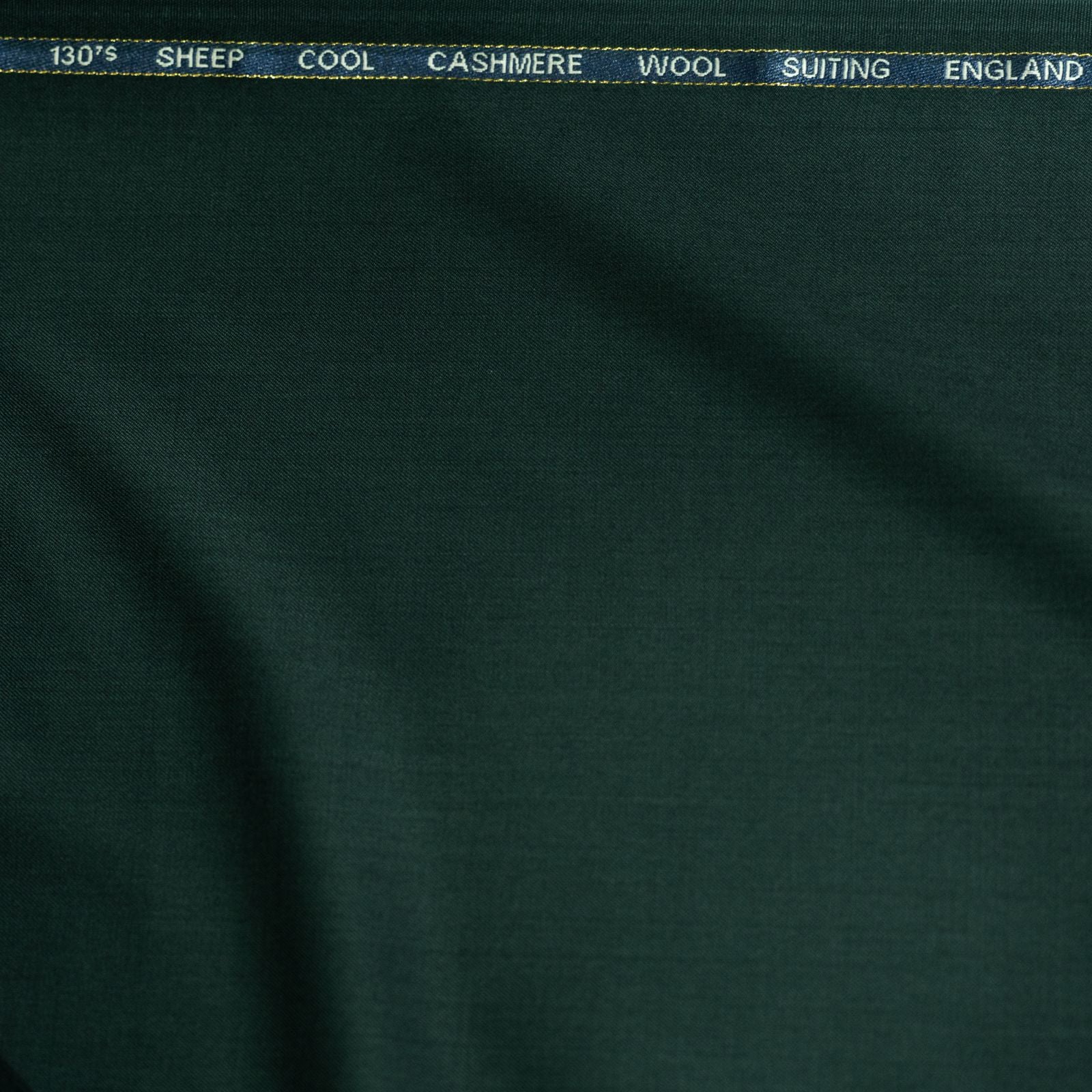 AL ANAKA English Cashmere-Feel Wool suiting — Racing Green