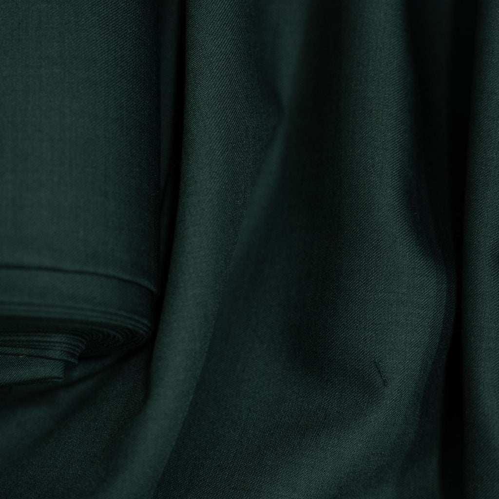 AL ANAKA English Cashmere-Feel Wool suiting — Racing Green
