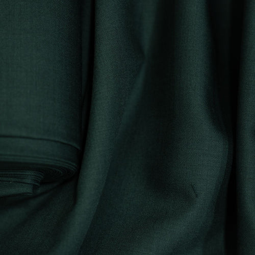 AL ANAKA English Cashmere-Feel Wool suiting — Racing Green