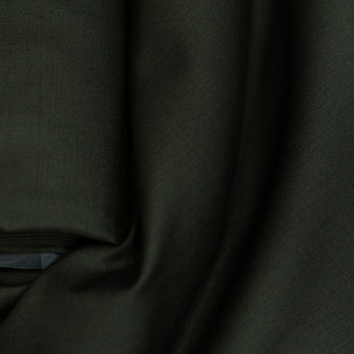 AL ANAKA English Cashmere-Feel Wool suiting — Dark Olive