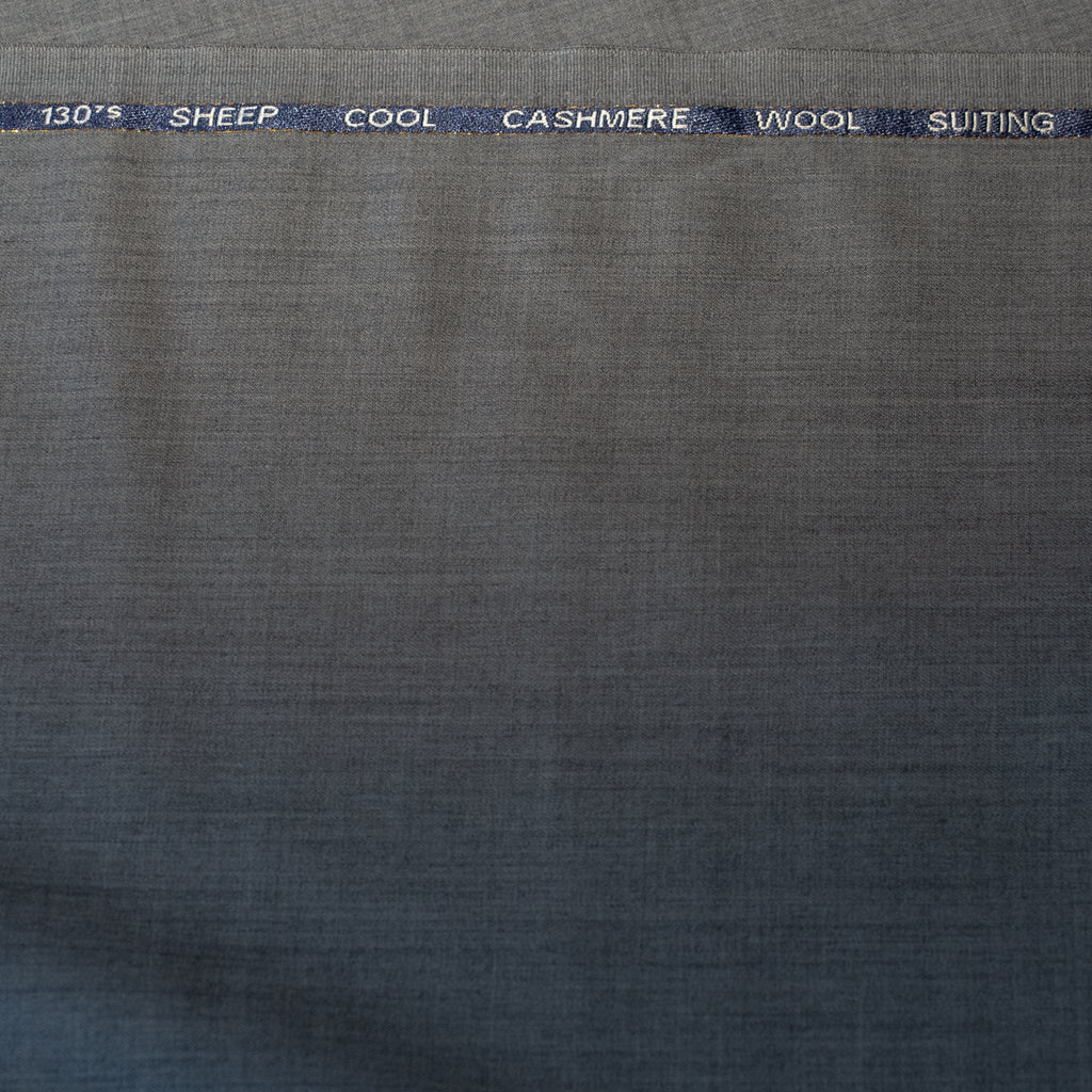 AL ANAKA English Cashmere-Feel Wool suiting — Mid Grey