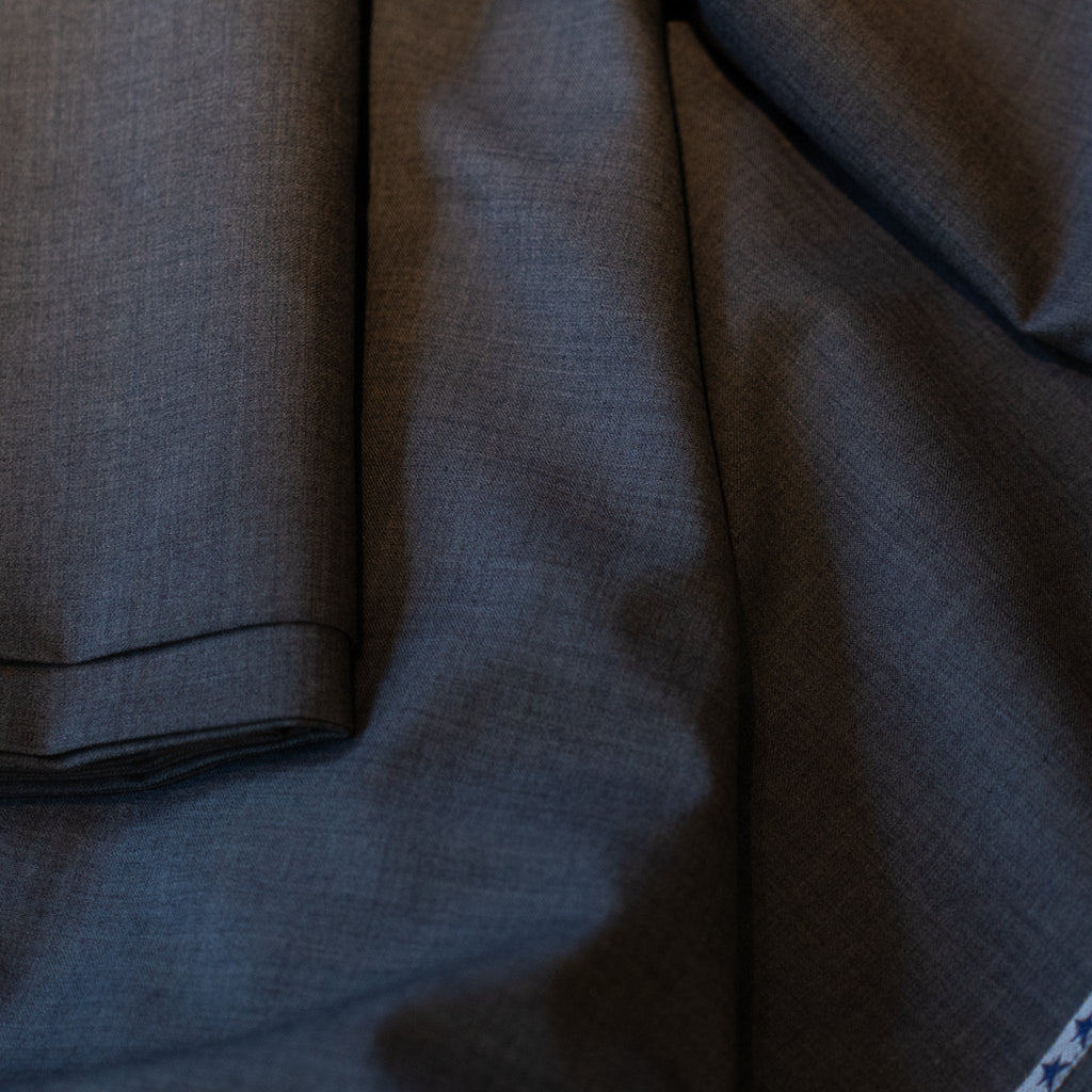 AL ANAKA English Cashmere-Feel Wool suiting — Dark Brown