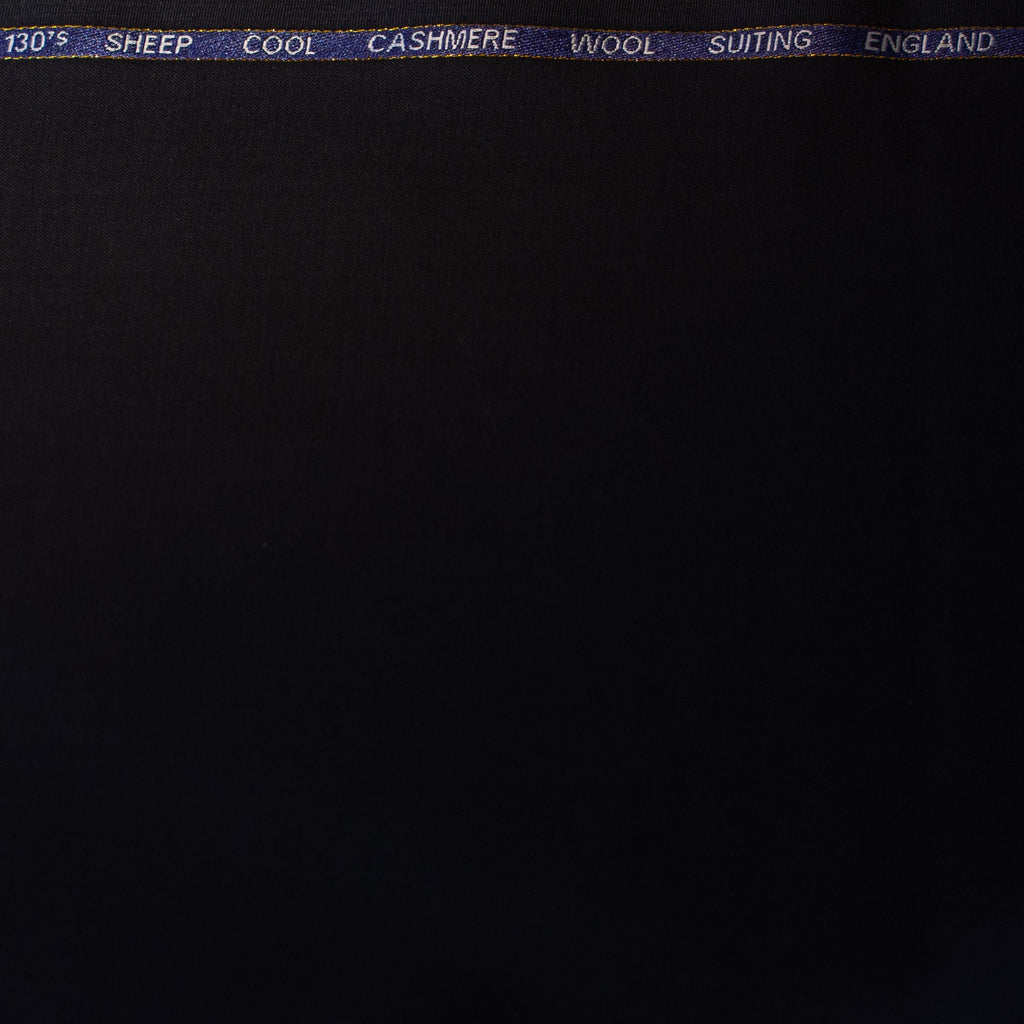 AL ANAKA English Cashmere-Feel Wool suiting — Ink Black