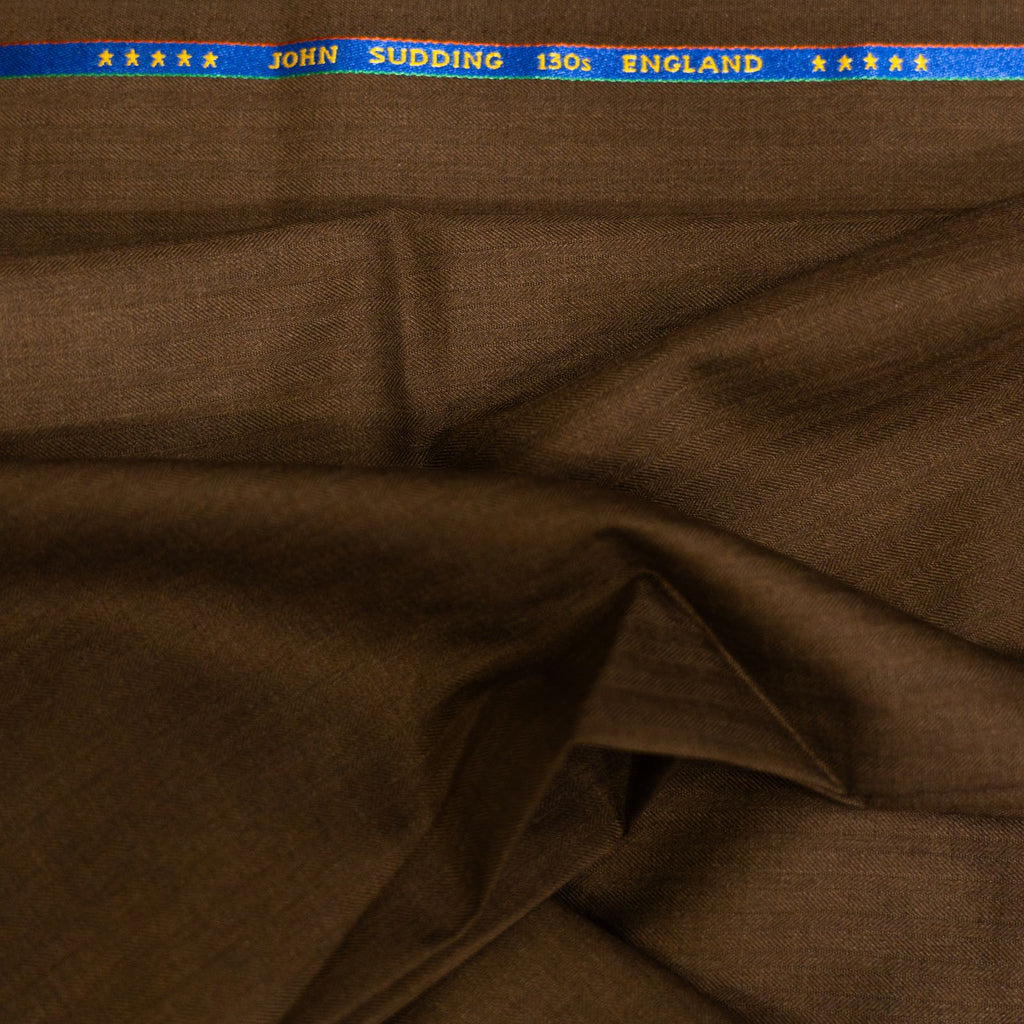 AL ANAKA Mixed Stripe suiting — Tobacco