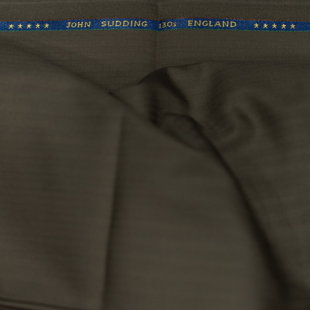 AL ANAKA Mixed Stripe suiting — Olive