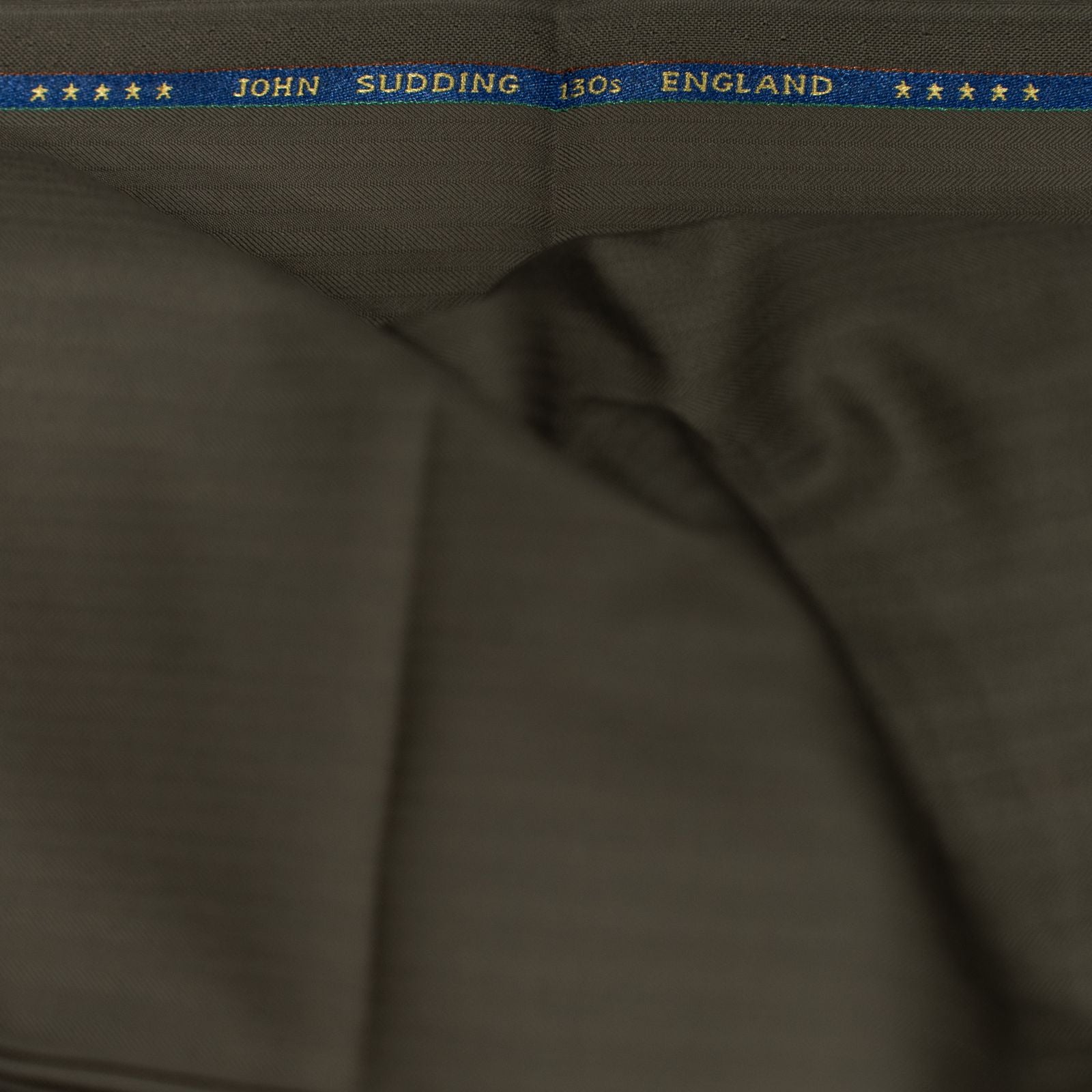 AL ANAKA Mixed Stripe suiting — Olive