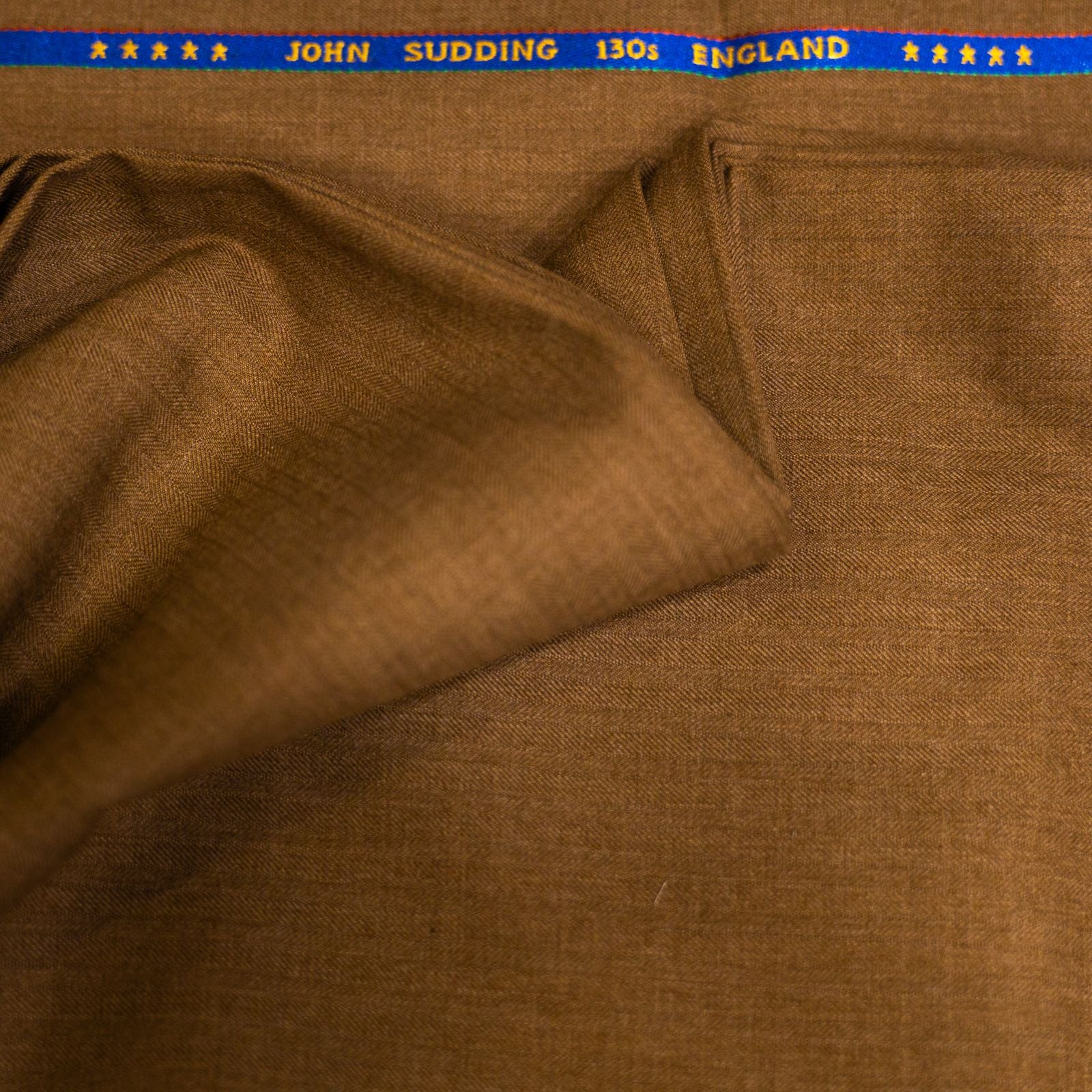 AL ANAKA Mixed Stripe suiting — Caramel