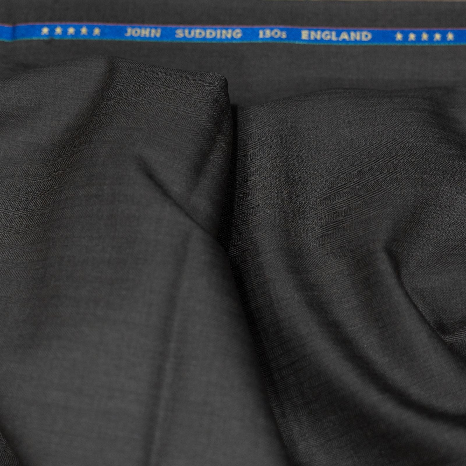 AL ANAKA Mixed Stripe suiting — Charcoal